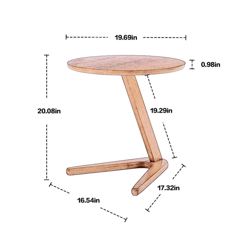 Lot de 2 fauteuils d'appoint avec table d'appoint, pour salon, chambre, bureau - 78 cm H x 64,5 cm L x 71 cm P