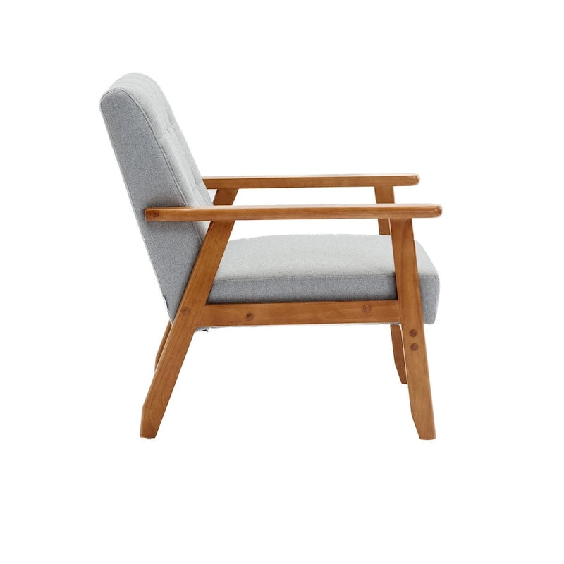 Lot de 2 fauteuils d'appoint avec table d'appoint, pour salon, chambre, bureau - 78 cm H x 64,5 cm L x 71 cm P