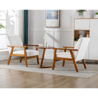 Lot de 2 fauteuils d'appoint avec table d'appoint, pour salon, chambre, bureau - 78 cm H x 64,5 cm L x 71 cm P