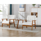 Lot de 2 fauteuils d'appoint avec table d'appoint, pour salon, chambre, bureau - 78 cm H x 64,5 cm L x 71 cm P