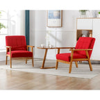 Lot de 2 fauteuils d'appoint avec table d'appoint, pour salon, chambre, bureau - 78 cm H x 64,5 cm L x 71 cm P