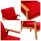 Lot de 2 fauteuils d'appoint avec table d'appoint, pour salon, chambre, bureau - 78 cm H x 64,5 cm L x 71 cm P