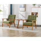Lot de 2 fauteuils d'appoint avec table d'appoint, pour salon, chambre, bureau - 78 cm H x 64,5 cm L x 71 cm P