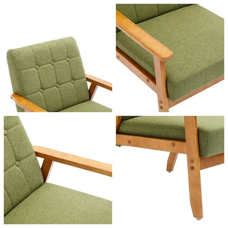 Lot de 2 fauteuils d'appoint avec table d'appoint, pour salon, chambre, bureau - 78 cm H x 64,5 cm L x 71 cm P
