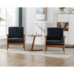 Lot de 2 fauteuils d'appoint avec table d'appoint, pour salon, chambre, bureau - 78 cm H x 64,5 cm L x 71 cm P